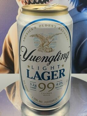 Vintage Beer Can Yuengling Light Lager Tab Empty Aluminum Can Pottsville PA